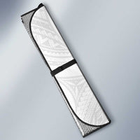 Super Samoa-Six Eight Five to The World Auto Sun Shade Traditional Samoan Tattoo All White LT03 - Polynesian Pride