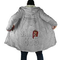 Super Samoa-Six Eight Five to The World Cloak Traditional Samoan Tattoo All White LT03 - Polynesian Pride