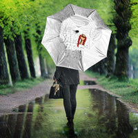Super Samoa-Six Eight Five to The World Umbrella Traditional Samoan Tattoo All White LT03 - Polynesian Pride