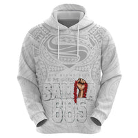 Super Samoa-Six Eight Five to The World Zip Hoodie Traditional Samoan Tattoo All White