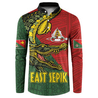 Sepik River Crocodile & Arts Festival Melanesian Pattern Button Sweatshirt