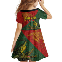 Sepik River Crocodile & Arts Festival Family Matching Tank Maxi Dress and Hawaiian Shirt Bird-of-paradise Melanesian Tattoo LT03 - Polynesian Pride