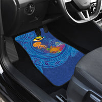 Hawaiian Funny Fruits Sea Animals Car Mats Mango Reef Triggerfish and Pineapple Turtle and Mandarin Jellyfish LT03 - Polynesian Pride