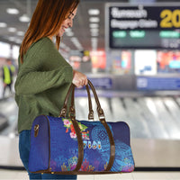 Fiji Day Travel Bag Coral Reef with Tapa Motifs and Hibiscus Ocean Vibe LT03 - Polynesian Pride