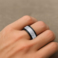 Traditional Samoa Maori Ornament Style White Color Spinner Ring - Polynesian Pride