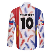 Custom Philippines Champions Football Jersey Family Matching Off Shoulder Maxi Dress and Hawaiian Shirt