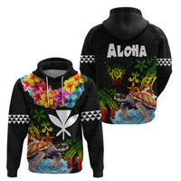 Hawaii Lei Day Zip Hoodie Hibiscus Wreath and Polynesian Pattern LT03 - Polynesian Pride