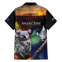 Australia and New Zealand ANZAC Day Hawaiian Shirt Tui Bird and Koala mix Maori and Aboriginal Pattern LT03 - Polynesian Pride
