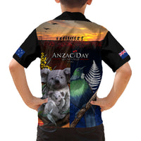 Australia and New Zealand ANZAC Day Hawaiian Shirt Tui Bird and Koala mix Maori and Aboriginal Pattern LT03 - Polynesian Pride