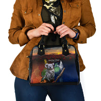 Australia and New Zealand ANZAC Day Shoulder Handbag Tui Bird and Koala mix Maori and Aboriginal Pattern