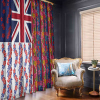 Hawaiian Lei Window Curtain National Flag Striped Style