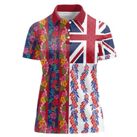 Hawaiian Lei Women Polo Shirt National Flag Striped Style