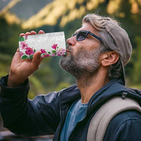 Hawaiian Hibiscus and Art Polynesian Tattoo 4 in 1 Can Cooler Tumbler White Color