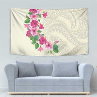 Hawaiian Hibiscus and Art Polynesian Tattoo Tapestry Beige Color LT03 - Polynesian Pride