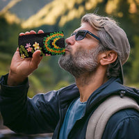 Hawaiian Lei Plumeria and Tropical Leaves 4 in 1 Can Cooler Tumbler Watercolor Style