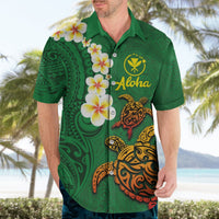 Hawaii Turtle Plumeria Flower Hawaiian Shirt Polynesian Pattern Green Color LT03 - Polynesian Pride