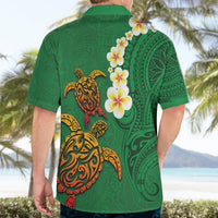 Hawaii Turtle Plumeria Flower Hawaiian Shirt Polynesian Pattern Green Color LT03 - Polynesian Pride