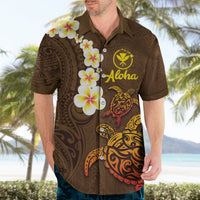 Hawaii Turtle Plumeria Flower Hawaiian Shirt Polynesian Pattern Brown Color LT03 - Polynesian Pride