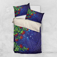 Matariki New Zealand Maori and Pohutukawa Bedding Set Galaxy Blue Sky Style