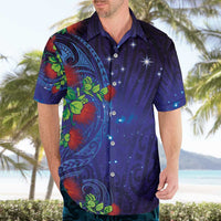 Matariki New Zealand Maori and Pohutukawa Hawaiian Shirt Galaxy Blue Sky Style