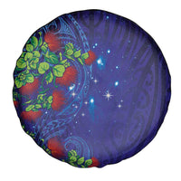 Matariki New Zealand Maori and Pohutukawa Spare Tire Cover Galaxy Blue Sky Style