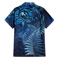 Matariki New Zealand Maori Silver Fern Family Matching Off The Shoulder Long Sleeve Dress and Hawaiian Shirt Galaxy Blue Sky Style
