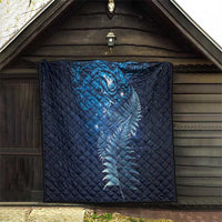 Matariki New Zealand Maori Silver Fern Quilt Galaxy Blue Sky Style