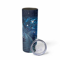 Matariki New Zealand Maori Silver Fern Skinny Tumbler Galaxy Blue Sky Style