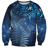 Matariki New Zealand Maori Silver Fern Sweatshirt Galaxy Blue Sky Style