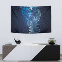 Matariki New Zealand Maori Silver Fern Tapestry Galaxy Blue Sky Style