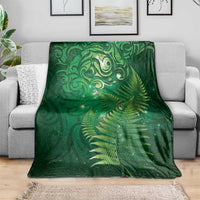 Matariki New Zealand Maori Silver Fern Blanket Galaxy Green Sky Style