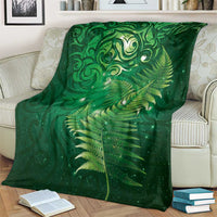 Matariki New Zealand Maori Silver Fern Blanket Galaxy Green Sky Style