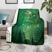 Matariki New Zealand Maori Silver Fern Blanket Galaxy Green Sky Style