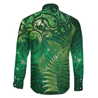 Matariki New Zealand Maori Silver Fern Family Matching Short Sleeve Bodycon Dress and Hawaiian Shirt Galaxy Green Sky Style