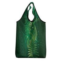 Matariki New Zealand Maori Silver Fern Grocery Bag Galaxy Green Sky Style