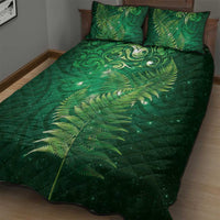 Matariki New Zealand Maori Silver Fern Quilt Bed Set Galaxy Green Sky Style