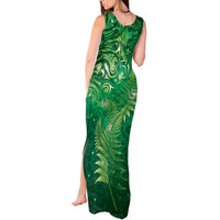Matariki New Zealand Maori Silver Fern Tank Maxi Dress Galaxy Green Sky Style