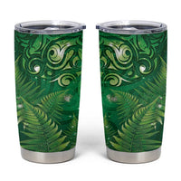 Matariki New Zealand Maori Silver Fern Tumbler Cup Galaxy Green Sky Style