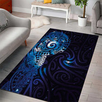 Matariki New Zealand Maori Koru Art Tattoo Area Rug New Year Galaxy Blue Sky Style