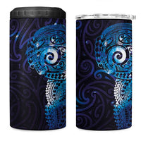 Matariki New Zealand Maori Koru Art Tattoo 4 in 1 Can Cooler Tumbler New Year Galaxy Blue Sky Style