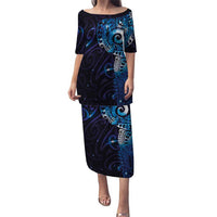 Matariki New Zealand Maori Koru Art Tattoo Puletasi New Year Galaxy Blue Sky Style