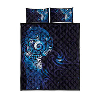 Matariki New Zealand Maori Koru Art Tattoo Quilt Bed Set New Year Galaxy Blue Sky Style