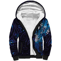 Matariki New Zealand Maori Koru Art Tattoo Sherpa Hoodie New Year Galaxy Blue Sky Style