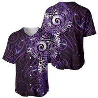Matariki New Zealand Maori Koru Art Tattoo Baseball Jersey New Year Galaxy Purple Sky Style