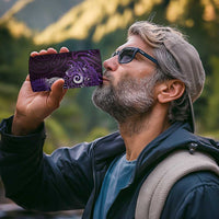 Matariki New Zealand Maori Koru Art Tattoo 4 in 1 Can Cooler Tumbler New Year Galaxy Purple Sky Style