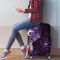Matariki New Zealand Maori Koru Art Tattoo Luggage Cover New Year Galaxy Purple Sky Style