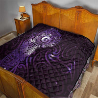 Matariki New Zealand Maori Koru Art Tattoo Quilt New Year Galaxy Purple Sky Style