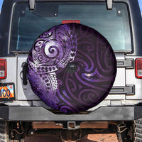 Matariki New Zealand Maori Koru Art Tattoo Spare Tire Cover New Year Galaxy Purple Sky Style