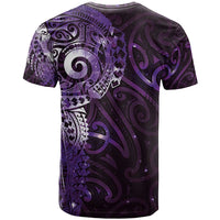 Matariki New Zealand Maori Koru Art Tattoo T Shirt New Year Galaxy Purple Sky Style