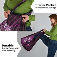 Matariki New Zealand Maori Koru Art Tattoo Grocery Bag New Year Galaxy Pink Sky Style